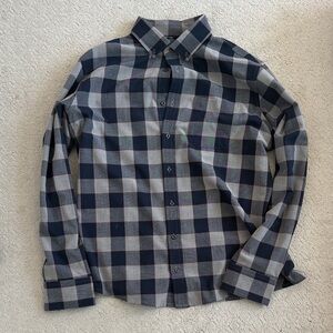 Mizzen+Main Navy and Gray Plaid Shirt